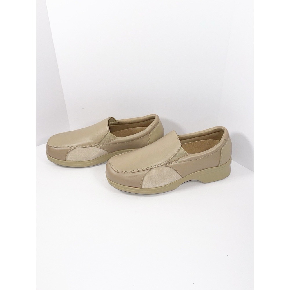 Pedors Shoes Slip On Comfort Walking 201 Beige Leather Orthopedic Cushion 8.5 - Picture 14 of 16